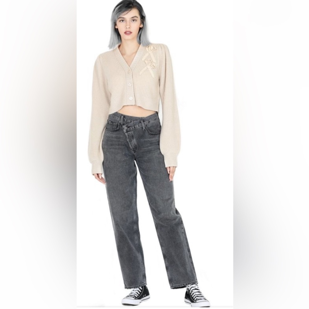 NWT AGOLDE Criss-Cross Straight Leg Jean – Synchronize